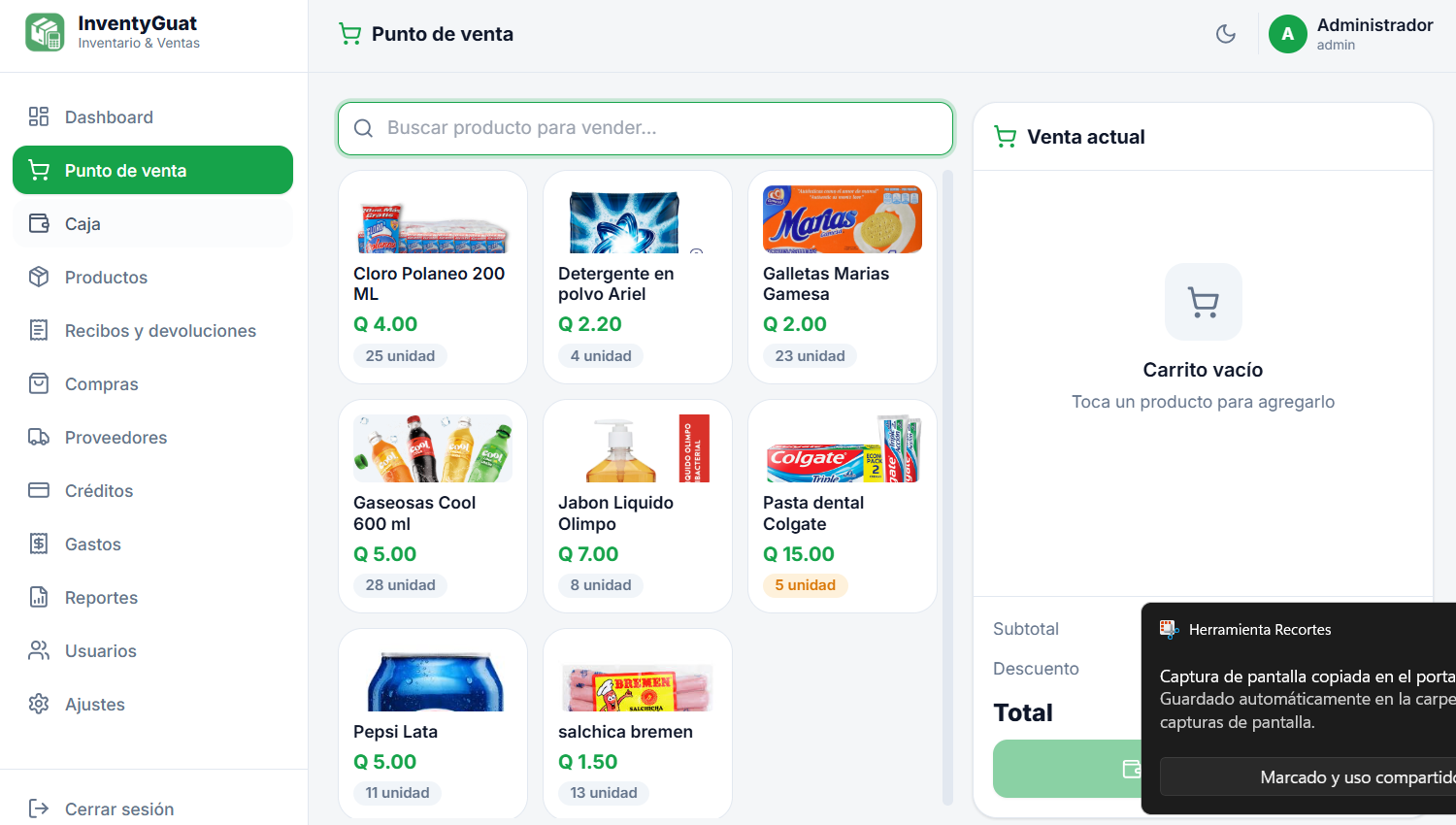 InventyGuat inventario y punto de venta
